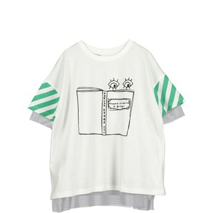 Beau Loves Green Stripe Book Oversized Top