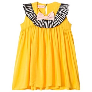 Yellow Frill Neck and Bow Pretty Pretty Dress
